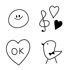 Simple emoji  monochrome by miyuma