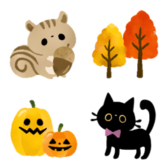 Move!  Various autumn emoji