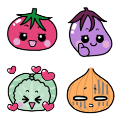 Kawaii vegetables emoji