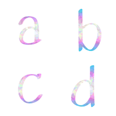 bright pastel a-z emoji