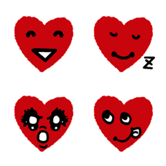 red heart world face