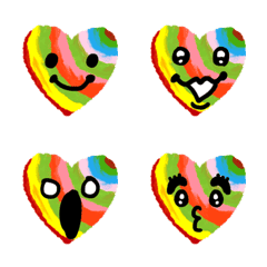 Rainbow heart world face