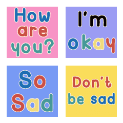 Colorful  words Emoji