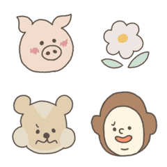cute animal assortment emoji