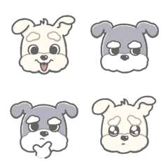 自由気ままなシュナウザーたちの絵文字