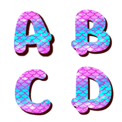 A large, colorful A-Z emoji.