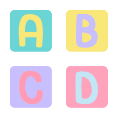 ABC Alphabet 123 Symbol Pastel Box