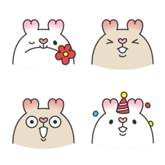 Heart Ear Rabbit-Emoji Stickers