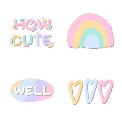 Cute Rainbow Doodle Emoji
