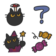 autumn! black cat emoji