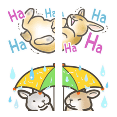 Rabbit & Rabbit 2 Connecting Emoji