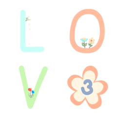 flower alphabet&number