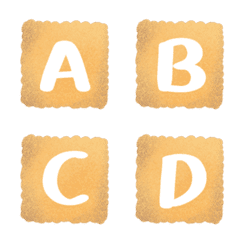 Square crisp ABCD English letters