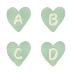 Green love lattice English letters abcd