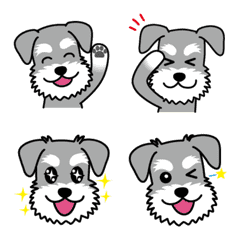 Cute! Animated Schnauzer Emoji