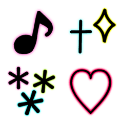 Neon style emoji