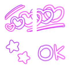 Neon colored flashing  BIg Emoji
