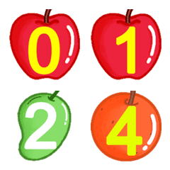 emoji numbers fruits