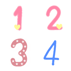 Emoji, numbers, beautiful colors, cute 2