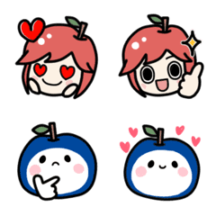 Apple's character Aprin and Ringo Emoji