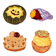 Emoji of autumn sweets  2