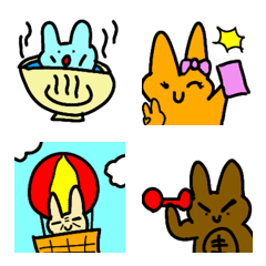 pitarou friends Emoji rabbit