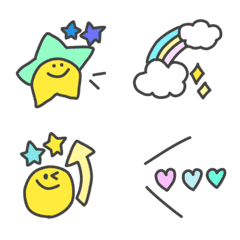 Move colorful cute Emoji