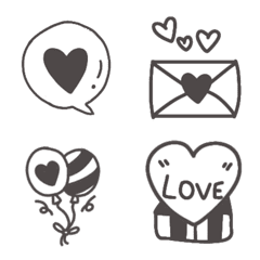 emoji decoration black and white