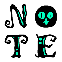 Witch and Cat Font Letters