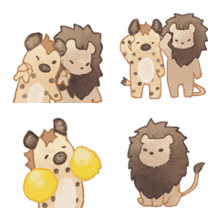 Moving hyena and lion Emoji