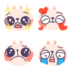 Pink Liao big rabbit emoji