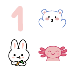 animal and number cute