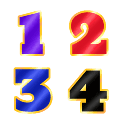 Classic number nonstop emoji 3