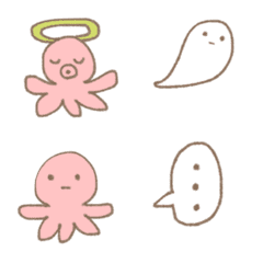Kawaii Octopus & อารมณ์ (อีโมจิ)