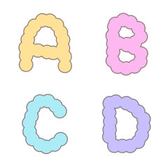 ABC Alphabet 123 Symbol Pastel fluffy
