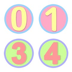 Pastel emoji numbers Ver.2