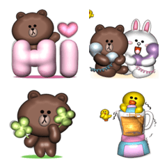 Brown&Friends Emoji3D (animation)