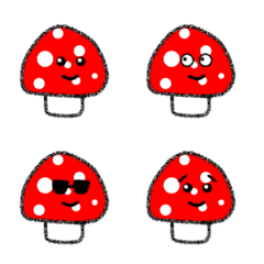 Simple! Cute Poisonous Mushroom [Autumn]
