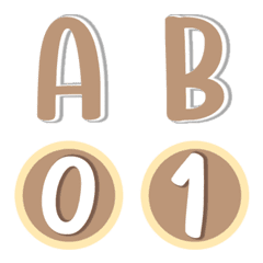 emoji abc and numbe minimal Ver.1.1