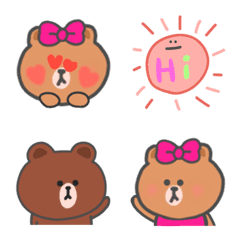 brown and friends line emoji