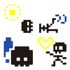 Skeleton emoji, connect side by side