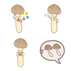 Cute mushroom crayon emoji