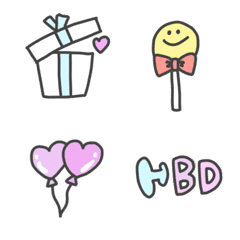 Birthday Pastel Cute Emoji2