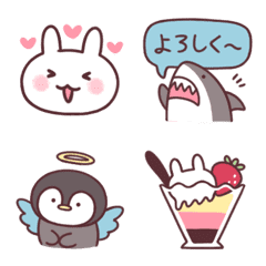 Rabbit and happy friends Emoji