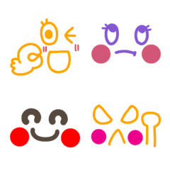 Colorful face Emoji that conveys11