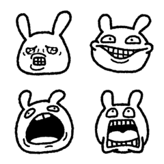 Emoji animado de coelho irritante