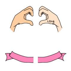Korean finger heart Emoji
