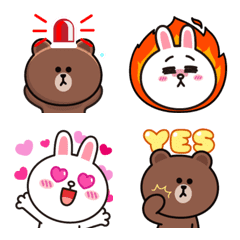 BROWN & FRIENDS Brown & Cony emoji 1