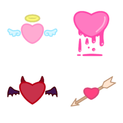 kawaii various hearts