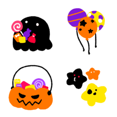 Cute neon colors! halloween emoji